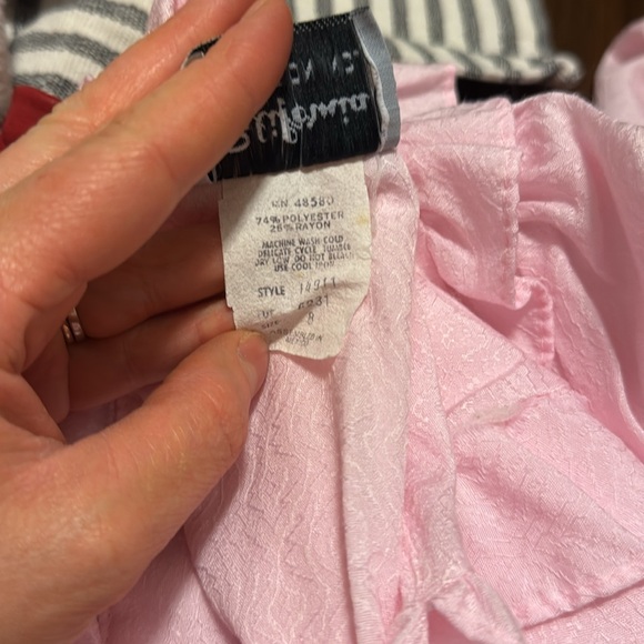 Vintage California Connection Pink Ruffled Women's Coquette Top small - Picture 7 of 7
